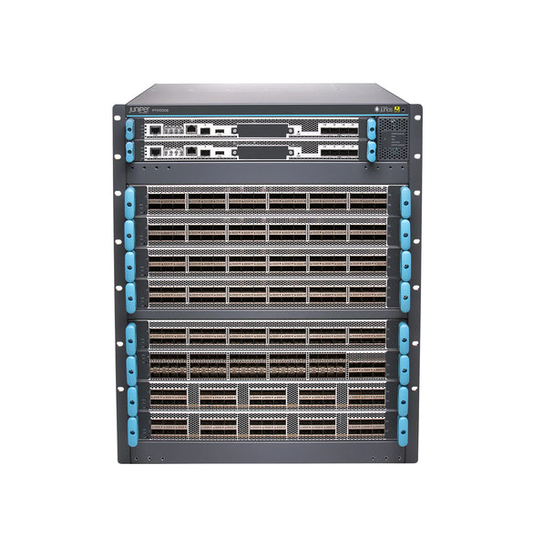 Juniper PTX10008-PREM3-SON 8-Slot 1-Routing Engine Running SONiC 6-AC/HVDC/DC PSU 2-Fan Trays 2-Fan Tray Controllers 6-Switch FC Juniper Part Number: PTX10008-PREM3-SON