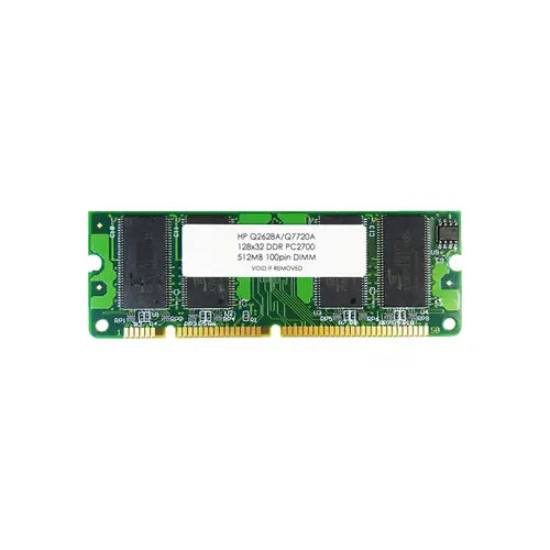 HP Q2628A 512MB DDR-266MHz PC2100 Non-ECC Unbuffered CL2.5 200-Pin SoDimm 2.5V Memory Module HP Part Number: Q2628A