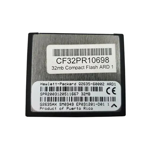 HP Q2635-60002 32MB Compact Flash Firmware Memory For LaserJet 4650/9040/9050 Series Multifunction Printer HP Part Number: Q2635-60002