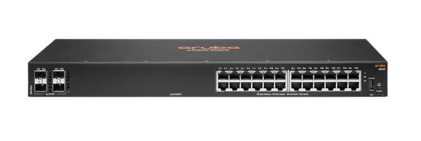HPE R8N88-61021 Aruba 6000 Series 24-Ports 10/100/1000Base-T RJ-45 + 4-Ports 1000Base-X SFP Layer 3 Managed 1U Rack-Mountable Network Switch HPE Part Number: R8N88-61021