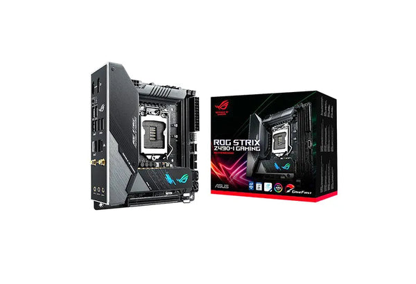 ASUS ROG-STRIX-Z490-I-GAMING ROG Strix Z490-I GAMING Desktop Motherboard Intel Z490 Chipset Socket LGA-1200 Asus Part Number: ROG-STRIX-Z490-I-GAMING