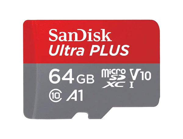 SanDisk SDSQUB3-064G-ANCMA 64GB Ultra Plus MicroSD Memory Card With Adapter SanDisk Part Number: SDSQUB3-064G-ANCMA