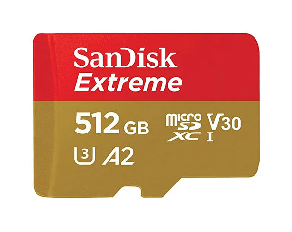 SanDisk SDSQXA1-512G-GN6MA 512GB Extreme MicroSDXC UHS-I Memory Card SanDisk Part Number: SDSQXA1-512G-GN6MA