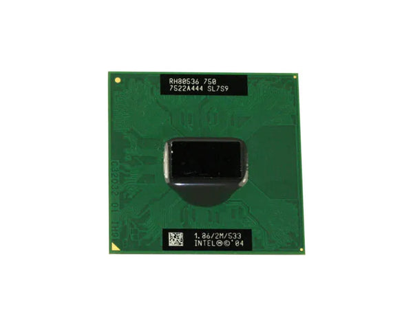 Intel SL86A Pentium M 750 Single-Core (1 Core) 1.86GHz 533MHz FSB 2MB L2 Cache Socket H-PBGA479 Notebook Processor Intel Part Number: SL86A