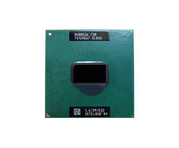 Intel SL86M Pentium M 730 Single-Core (1 Core) 1.60GHz 533MHz FSB 2MB L2 Cache Socket H-PBGA479 Notebook Processor Intel Part Number: SL86M