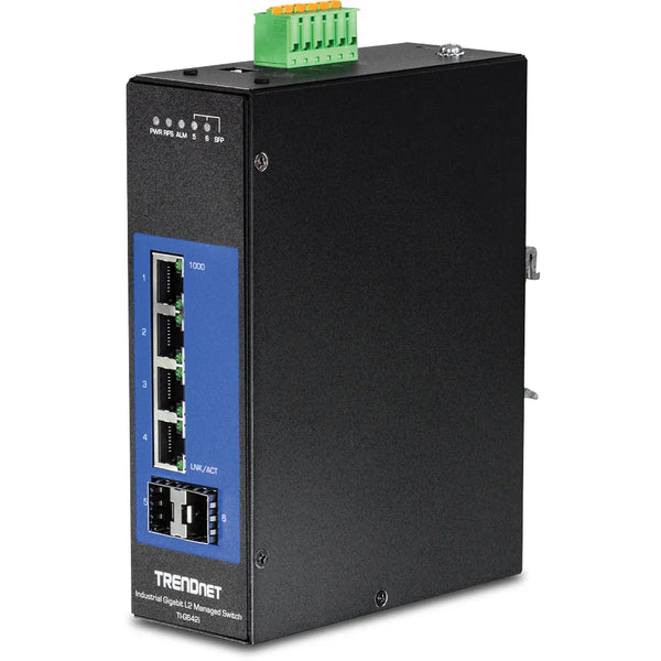 TRENDnet TI-G642i 6-Port Industrial Gigabit L2 Managed DIN-Rail Switch TRENDnet Part Number: TI-G642i
