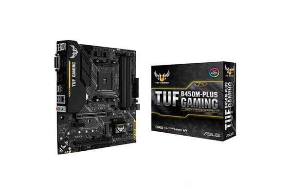 ASUS TUF-B450M-PLUS-GAMING Desktop Motherboard AMD B450 Chipset Socket AM4 Asus Part Number: TUF-B450M-PLUS-GAMING