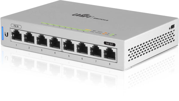 Ubiquiti US-8 UniFi 8-Port Gigabit PoE Compliant Managed Switch Ubiquiti Part Number: US-8