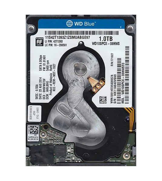 Western Digital WD10SPCX-08HWS Blue 1TB 5400RPM SATA 6Gb/S 16MB Cache (RoHS) 2.5-Inch Hard Drive Western Digital Part Number: WD10SPCX-08HWS