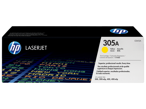 HP 305A Yellow Original LaserJet Toner Cartridge (CE412A) – Vibrant Color for Professional Printing