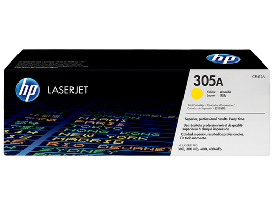 HP 305A Yellow Original LaserJet Toner Cartridge (CE412A) – Vibrant Color for Professional Printing