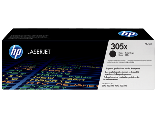 HP 305X High-Yield Black Original LaserJet Toner Cartridge (CE410X) – Premium Performance & Extended Printing