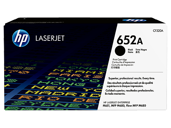 HP 652A Black Original LaserJet Toner Cartridge (CF320A) – High-Yield, Professional-Quality Prints