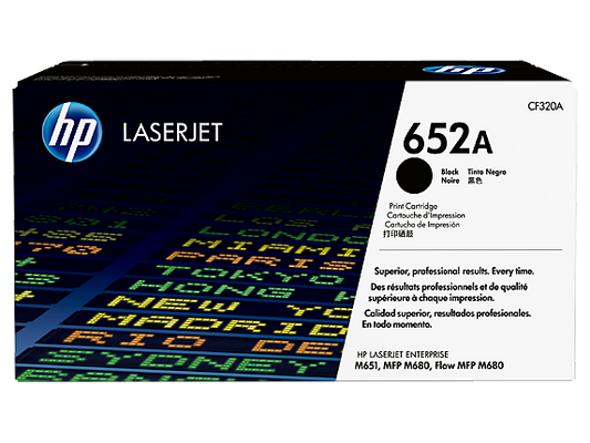 HP 652A Black Original LaserJet Toner Cartridge (CF320A) – High-Yield, Professional-Quality Prints