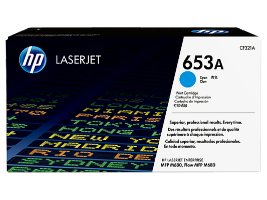 HP 653A Cyan Original LaserJet Toner Cartridge (CF321A) – Vivid Color, Professional Printing