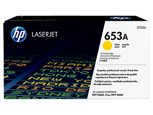 HP 653A Yellow Original LaserJet Toner Cartridge (CF322A) – Vibrant & Professional Prints