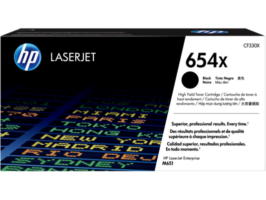 HP 654X High Yield Black Original LaserJet Toner Cartridge (CF330X) – Professional-Grade High-Yield Printing