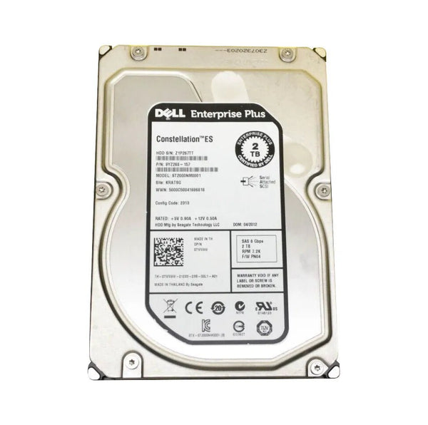 Dell 7WV9W 2TB 7200RPM SAS 6Gb/S Hot - Pluggable (512n) 3.5 - Inch Nearline Hard Drive With Tray For PowerEdge Server & PowerVault Storage Array Dell Part Number: 7WV9W - G5 Network GroupServer Hard Drives