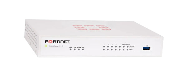 Fortinet FG - 51E - BDL - 974 - 48 FortiGate 51E 10/100/1000Base - T 5 X RJ - 45 2 X WAN Manageable 1U Firewall Appliances Fortinet Part Number: FG - 51E - BDL - 974 - 48 - G5 Network GroupNetwork Security & Firewall Devices
