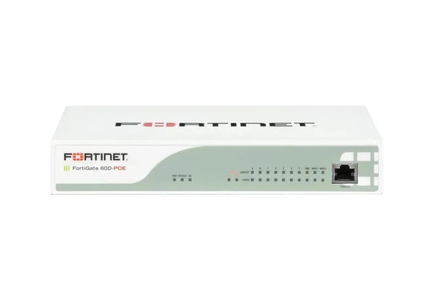 Fortinet FG - 60D - POE - BDL - USG - 900 - 60 FortiGate 60D - POE 1000Base - T 5 X RJ - 45 2 X WAN 2 X PoE Firewall Appliances Fortinet Part Number: FG - 60D - POE - BDL - USG - 900 - 60 - G5 Network GroupNetwork Security & Firewall Devices