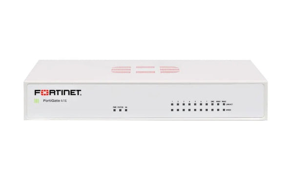 Fortinet FG - 61E - BDL - USG - 900 - 60 FortiGate 61E 1000Base - T 7 X RJ - 45 2 X WAN 1 X DMZ Wall Mountable Firewall Appliances Fortinet Part Number: FG - 61E - BDL - USG - 900 - 60 - G5 Network GroupNetwork Security & Firewall Devices