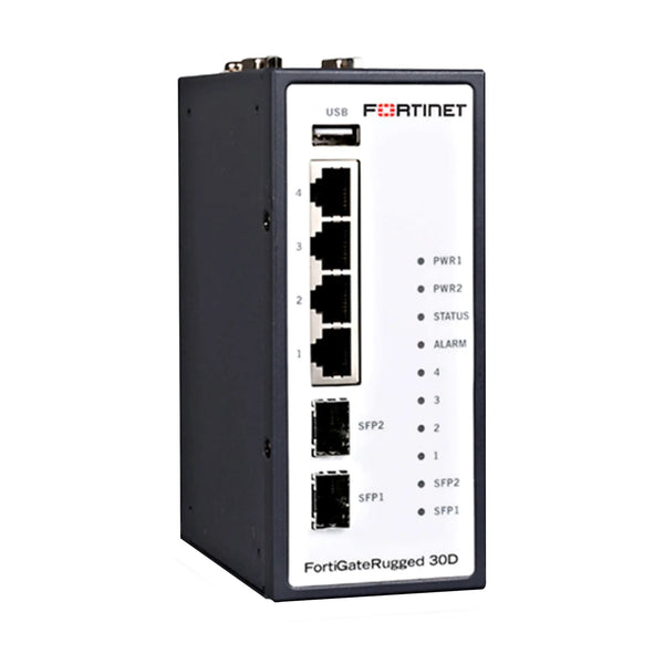 Fortinet FGR30DBDL97448 FRG - 30D + 4 X GE RJ45 Ports 2x GE SFP Ports Ruggedized Indoor IP20 With 4y FC And FG Firewall Fortinet Part Number: FGR30DBDL97448 - G5 Network GroupNetwork Security & Firewall Devices