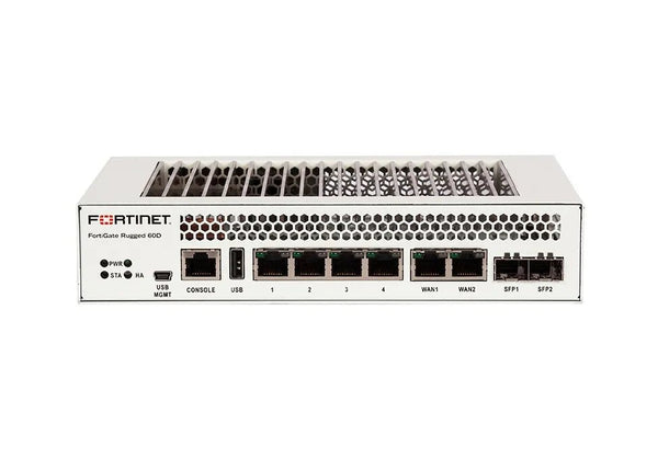 Fortinet FGR60DBDLUSG87136 FGR - 60F - 3G4G + 4 X GE RJ45 Ports + 2 X Ports 2x SFP Slots 1000Base - X With 5y FC And FG Firewall Fortinet Part Number: FGR60DBDLUSG87136 - G5 Network GroupNetwork Security & Firewall Devices