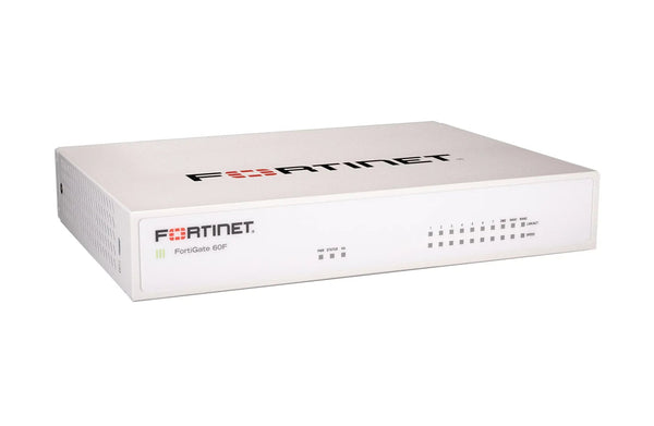 Fortinet FortiGate 60F 10 X RJ - 45 Ports 10/100/1000Base - T + 2 X WAN Ports 2U GBE With 1 Year FortiCare 24X7 1 Year FortiGuard Bundle Security Appliance FireWall Fortinet Part Number: FG - 60F - BDL - 879 - 12 - G5 Network GroupNetwork Security & Firewall Devices