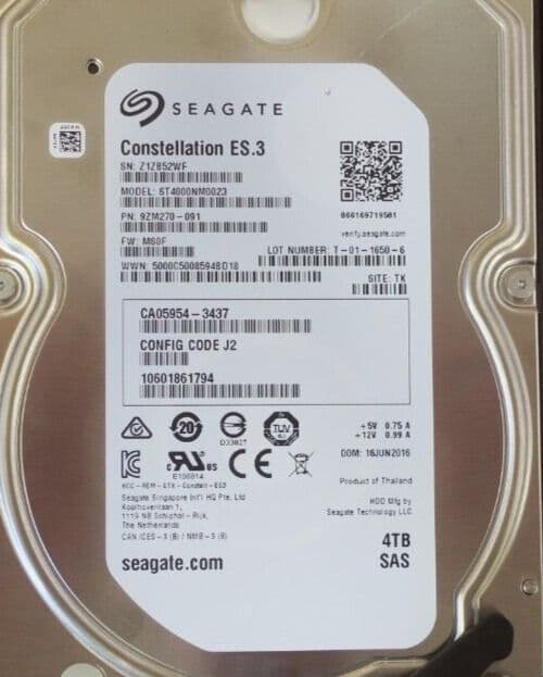 Fujitsu Eternus DX5/600 S3 4TB 7.2K 3.5" SAS 6Gb/s HDD (FUJ:CA07670-E374)