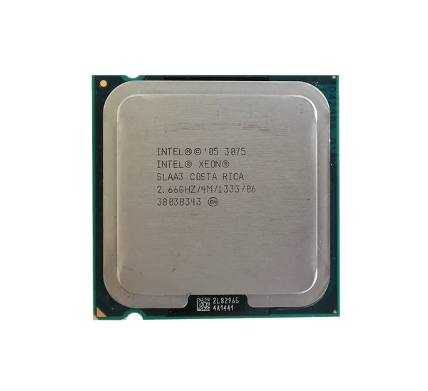HP 449995 - 002 2.66GHz 1333MHz FSB 4MB L2 Cache Socket LGA775 Intel Xeon 3075 Dual - Core (2 Core) Processor HP Part Number: 449995 - 002 - G5 Network GroupServer Processors