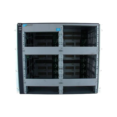 HP J9091-61001-WFB ProCurve 8200zl Series 8212zl 12 X Open Module Slots 9U Rack-Mountable Layer 3 Managed Network Switch Chassis With Fan Tray HP Part Number: J9091-61001-WFB