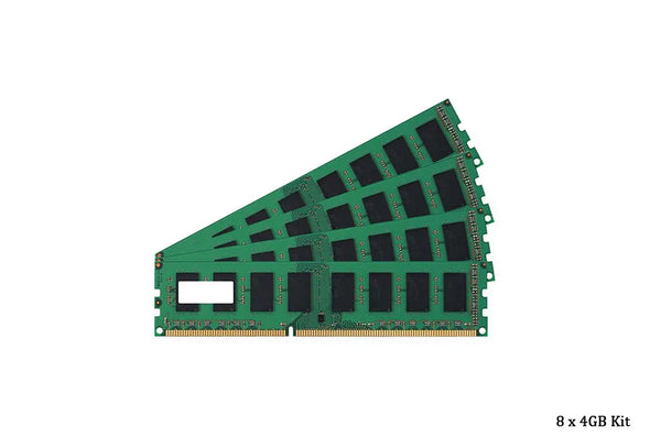 Kingston KVR24R17S8K8/32 32GB Kit (8x4GB) DDR4-2400/PC4-19200 RDIMM 288-Pin CL17 Single Rank x8 ECC Registered Memory Module Kingston Part Number: KVR24R17S8K8/32
