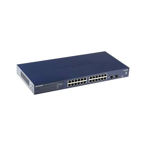 NetGear PROSAFE-GS724T-V2 ProSafe GS724T V2 24 X Ports 1000Base-T + 2 X SFP Ports L3 Managed Rack-Mountable GbE Network Stackable Switch Netgear Part Number: PROSAFE-GS724T-V2