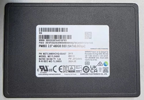 Samsung MZ7L3480HCHQ-00A07  2.5" SATA  III Solid State Drive