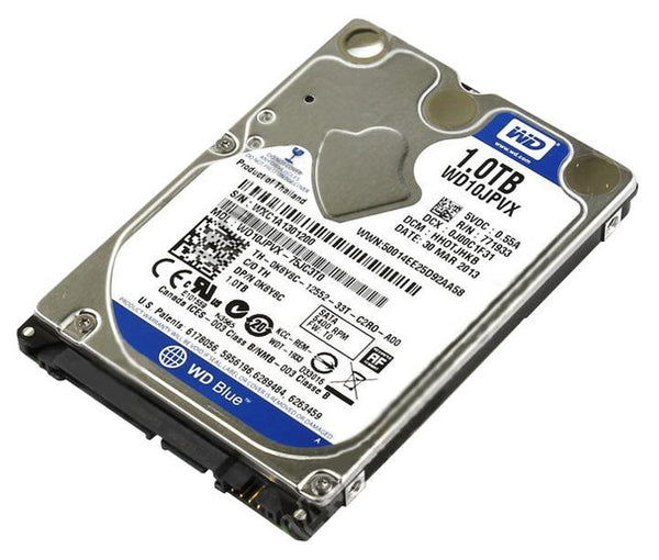 Part No: WD10JPVX-75JC3T0 - Western Digital Blue 1TB 5400RPM SATA 6GB/s 8MB Cache 2.5-inch Internal Hard Disk Drive